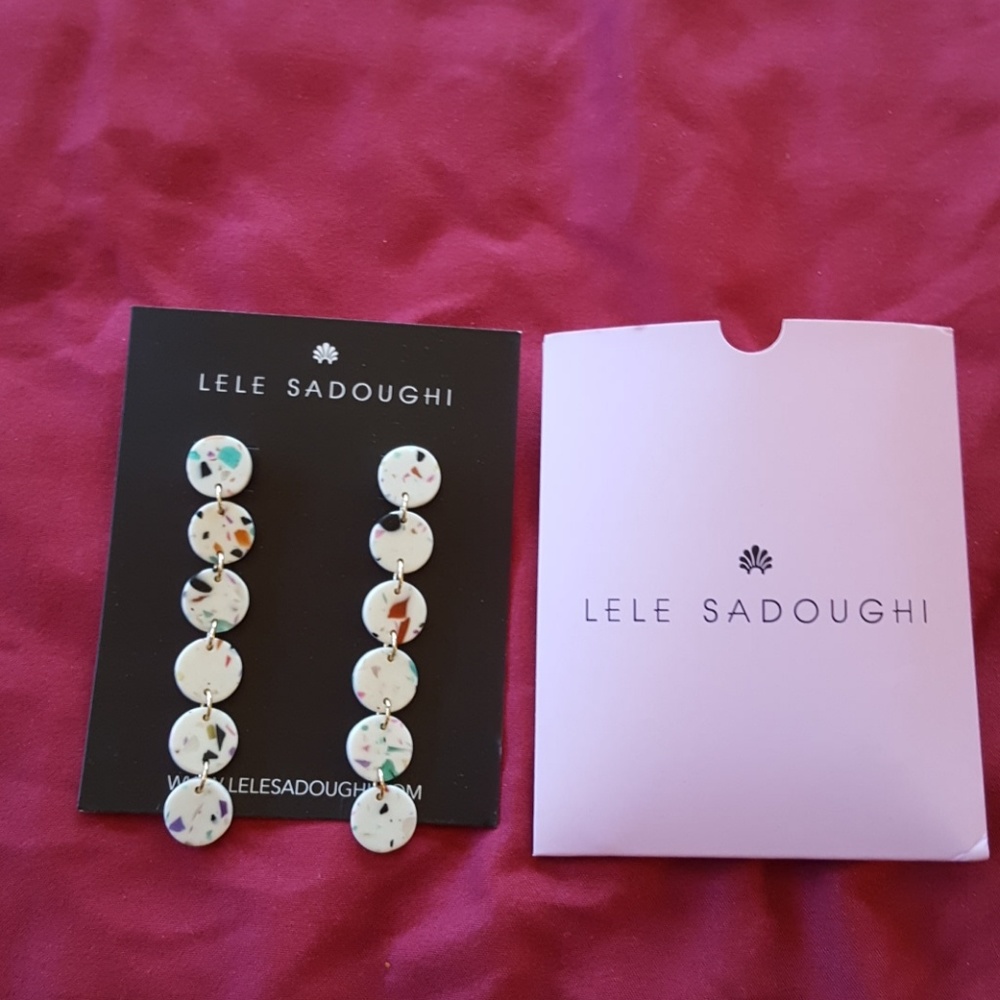 Lele Sadoughi earrings, long connected circles